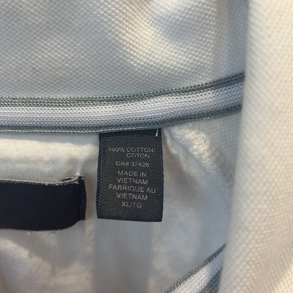 Perry Ellis Polo, Size XL (runs small), White/Grey/Salmon - Picture 5 of 5
